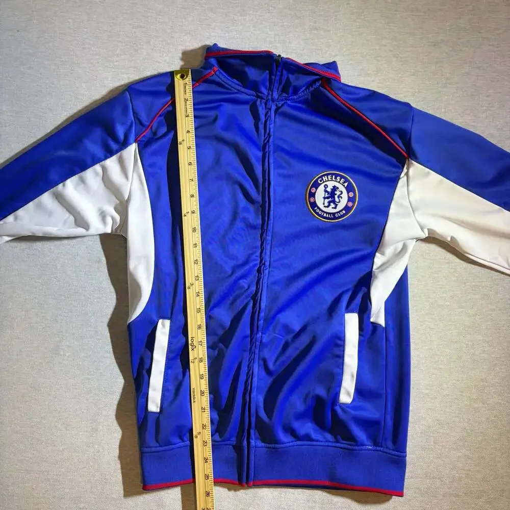 Chelsea FC Rhinox Official Licensed Full-Zip Track Jacket Blue White